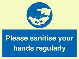 Please sanitise your hands regularly